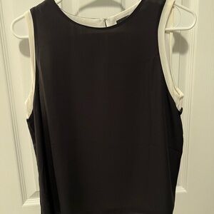 Banana Republic Black Cream Tank Top Blouse